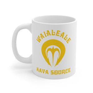 Waialeale Kava Source Mug, 11oz Coffee Cup for Kava Lovers, Tropical Vibe Drinkware, Unique Gift for Tea Enthusiasts, Beach Party Mugs